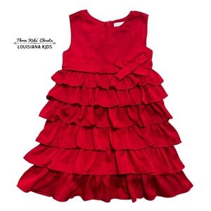 Old Navy 5T Red Tiered Ruffles Special Occasion Holiday Dress